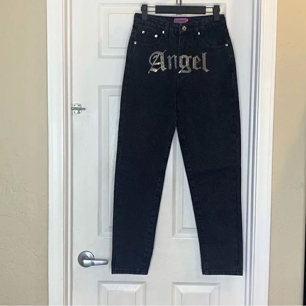 Edikted Angel Jeans Black Size Small